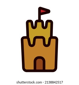 Isolated castle summer icon vector illustration