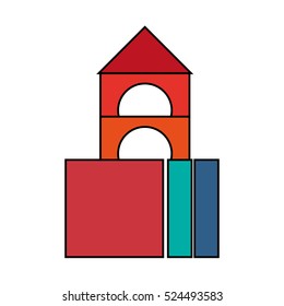 Isolated castle toy design