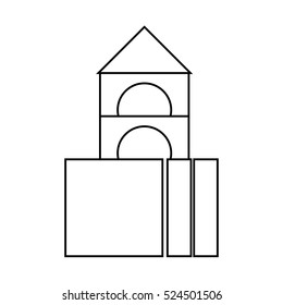 Isolated castle toy design