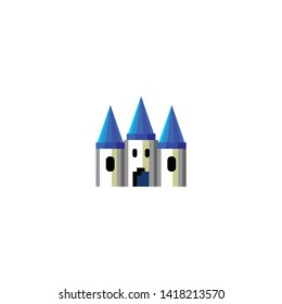 Isolated Castle Vector Icon, Emoji, Emoticon