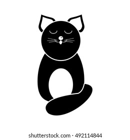 Isolated cat cartoon design