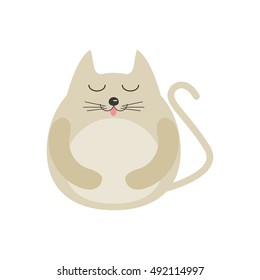 Isolated cat cartoon design