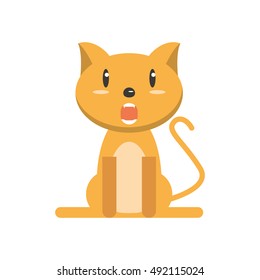 Isolated cat cartoon design