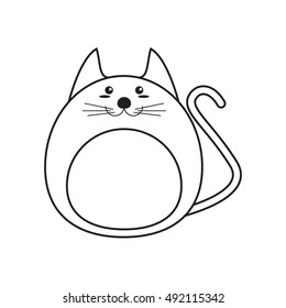 Isolated cat cartoon design