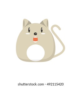 Isolated cat cartoon design