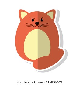Isolated cat cartoon design