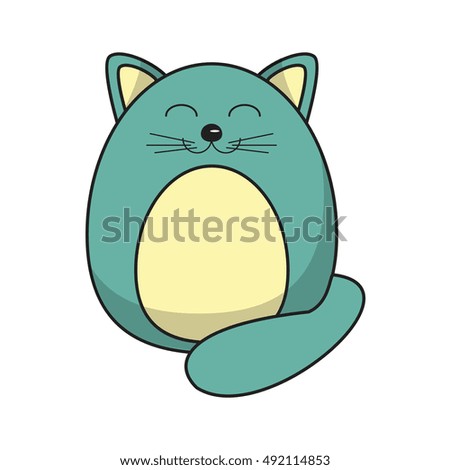 Isolated cat cartoon design