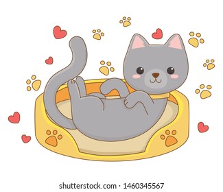 Isolated cat cartoon design vector 