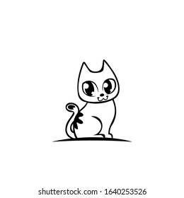 Isolated cat cartoon design vector illustrator,Isolated on white background.  