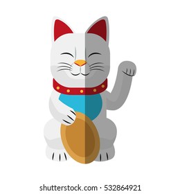 Isolated cat of china design