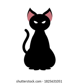 Isolated cat halloween october scary icon- Vector