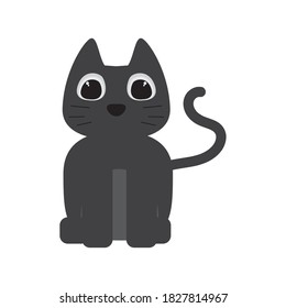 Isolated cat icon. Animal icon. Halloween holiday - Vector