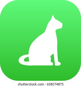Isolated Cat Icon Symbol On Clean Background. Vector Sitting Element In Trendy Style.