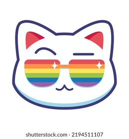 Isolated cat lgbtiq vector illustration