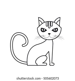 Isolated cat pet design