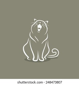 Isolated cat - vector illustration