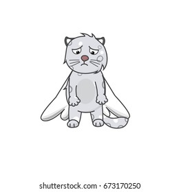 isolated cat with wings