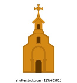 Isolated catholic church image. Vector illustration design