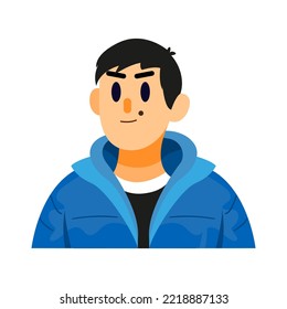 Ilustración vectorial de hombre caucásico aislado