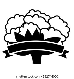 Isolated cauliflower design