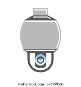Isolated CCTV camera on white background. Concept of safety, guardiance, security and observing.