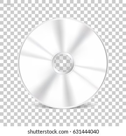  Isolated cd disk on transparent background.  Vector illustration.
