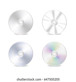  Isolated cd disk on white background.  Vector illustration.