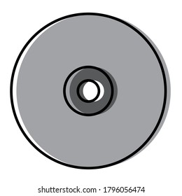 Isolated CD icon. Technology equipment - Vector illustration