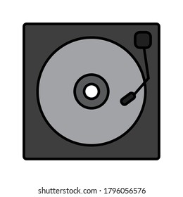 Isolated CD player icon. Technology equipment - Vector illustration