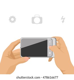 Isolated cellphone with app icons, Vector illustration