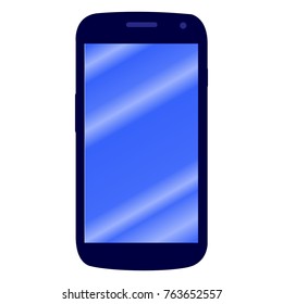 Isolated cellphone icon on a white background, vector illustration
