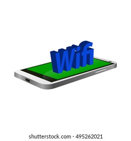 Isolated cellphone on a white background, Vector illustration