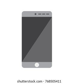 Isolated cellphone on a white background, Vector illustration