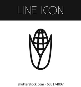 Isolated Cereal Outline. Corn Vector Element Can Be Used For Cereal, Corn, Corny Design Concept.