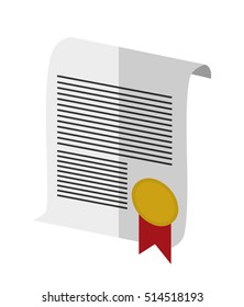 Isolated certificate of School concept design