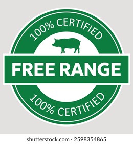 Isolated certified free range Label