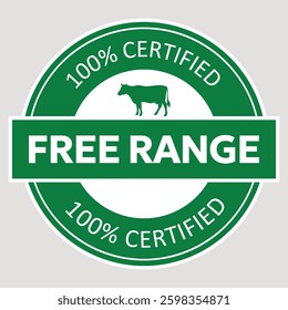 Isolated certified free range Label