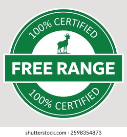 Isolated certified free range Label