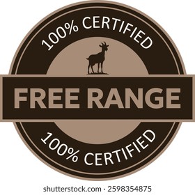Isolated certified free range Label