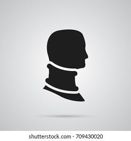 Isolated Cervical Collar Icon Symbol On Clean Background. Vector Broken Neck Element In Trendy Style. svg