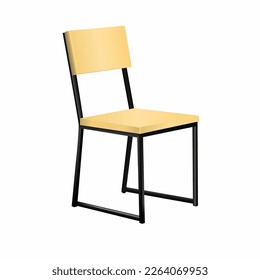 Vector 3d de silla aislada, es editable