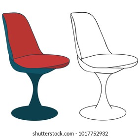 isolated chair on white background
