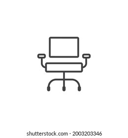 isolated chair sign icon, vector illustration