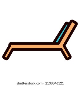 Isolated chair summer icon vector illustration