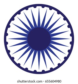 Isolated chakra symbol from the Indian flag, Vector illustration