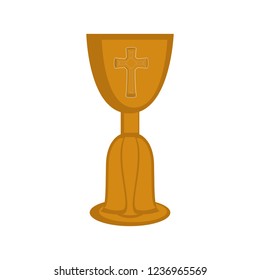 Isolated chalice icon. Catholic object. Vector illustration design