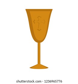 Isolated chalice icon. Catholic object. Vector illustration design
