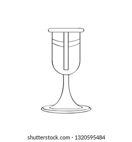 Isolated chalice outline. Holy week. Vector illustration design