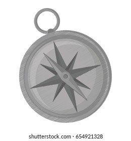 Isolated chalk styles compass sketch, Vector illustration