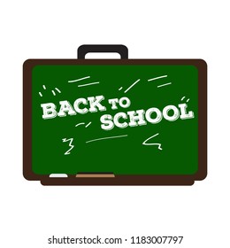 Isolated chalkboard. Back to school concept image